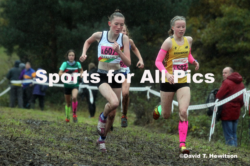 Girls under-13s, National Cross Country Relay Champs., Berry Hill Park, Mansfield.  Photo: David T. Hewitson/Sports for All Pics